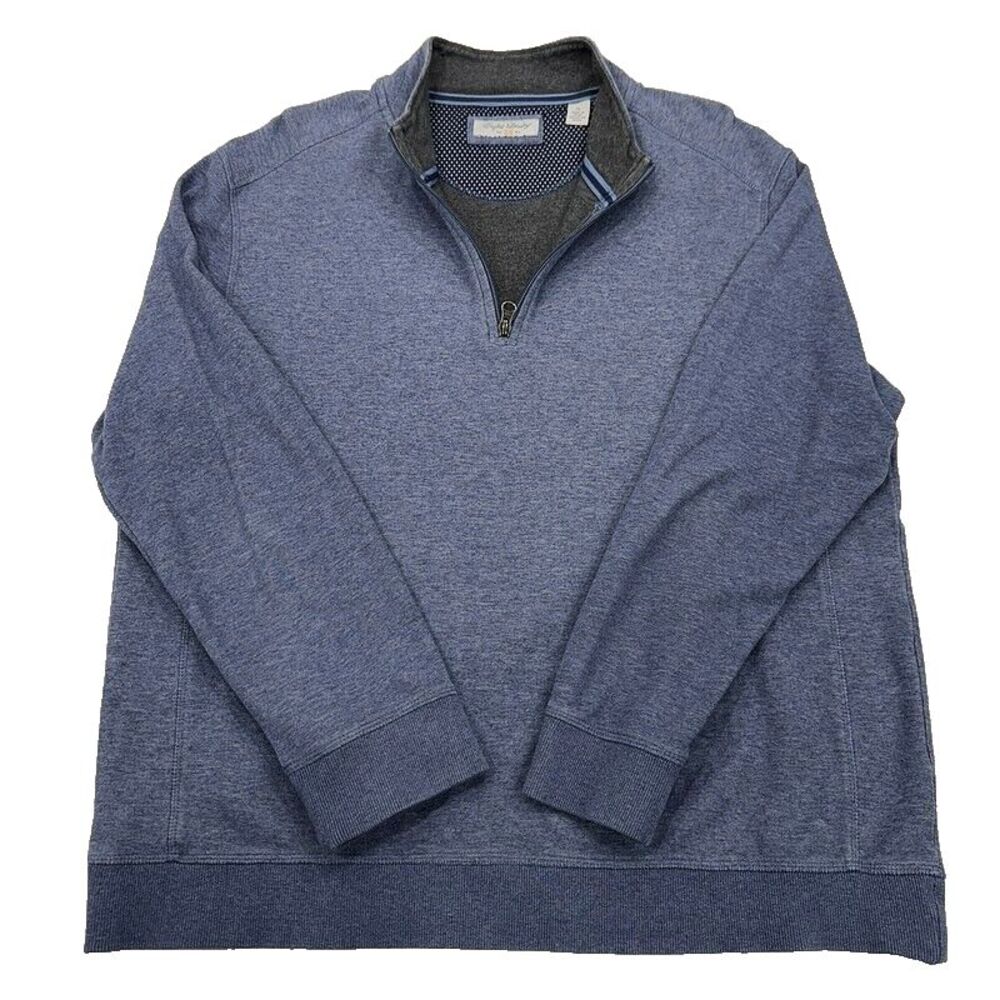 English Laundry 1/4 Zip Pullover Sweater XL Blue Casual Mens